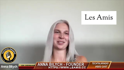 Founder of the Website Les Amis, Anna Bilych on the TechtalkRadio Show
